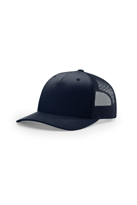 Five Panel Trucker Hat (112FP), One Size Fits Most, Solid Navy