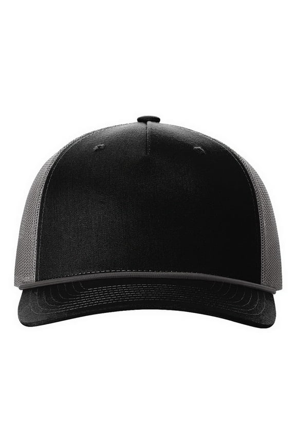 112FPR Rope Trucker Cap-Black/ Charcoal
