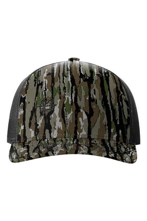 112PFP 5 Panel Patterned Snapback Trucker Caps - Realtree Original Black