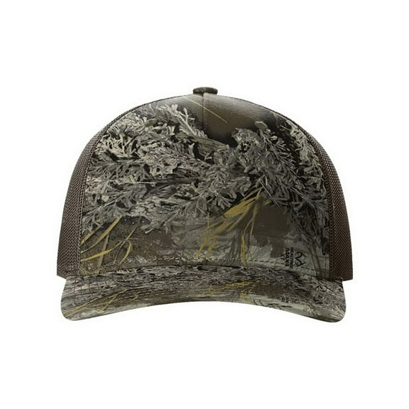 Richardson 112PFP Printed Five-Panel Trucker Cap-Realtree Max-1/ Brown