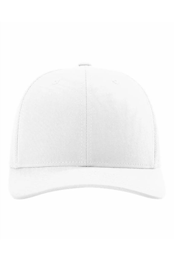 112PL R-Flex Mesh-Back Trucker Caps - White