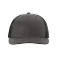 thumbnail image 1 of Richardson 112WF Oil Cloth Trucker Cap-Charcoal/ Black, 1 of 3