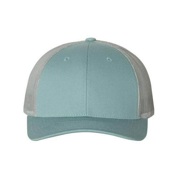 Richardson 115 Low Profile 6 Panel Hat Trucker Cap Snapback Closure, Loden/Black