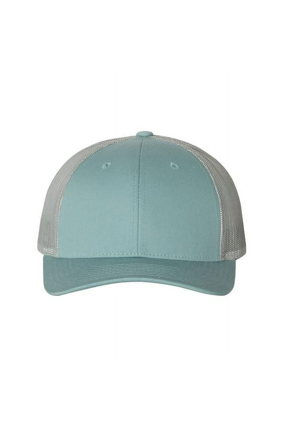 Richardson 115 Low Profile 6 Panel Hat Trucker Cap Snapback Closure, Loden/Black