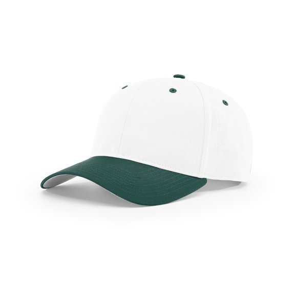 Richardson 212 Pro Twill Snapback Caps - White Dark Green