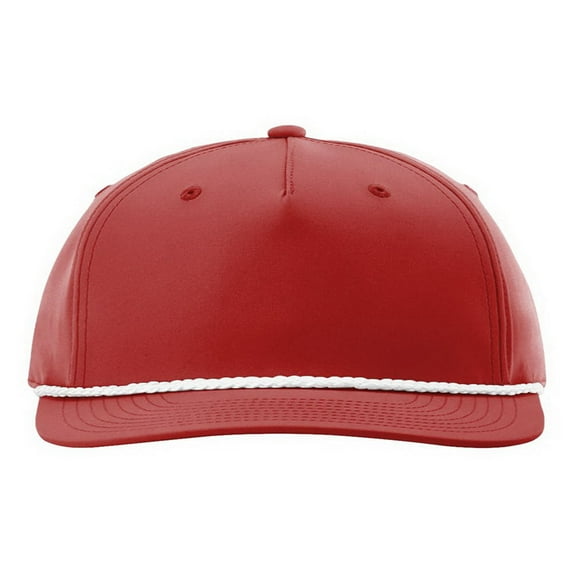 Richardson 5 Panel Classic Rope Cap (258), Size OSFM, Solid Red/White