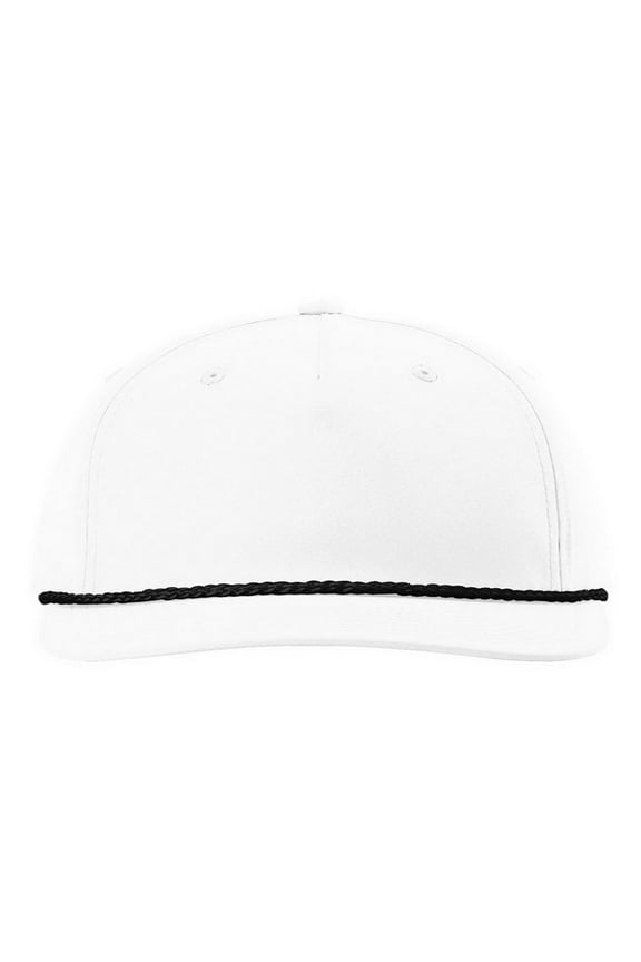 5 Panel Classic Rope Cap (258), Size OSFM, Solid White/Black