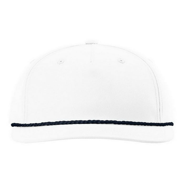 Richardson 5 Panel Classic Rope Cap (258), Size OSFM, Solid White