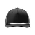 thumbnail image 1 of Richardson 5 Panel Classic Rope Cap (258), Size OSFM, Solid Black/White, 1 of 3