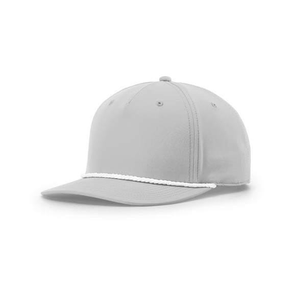 Richardson 5 Panel Classic Rope Cap (258), Size OSFM, Solid Light Gray/White