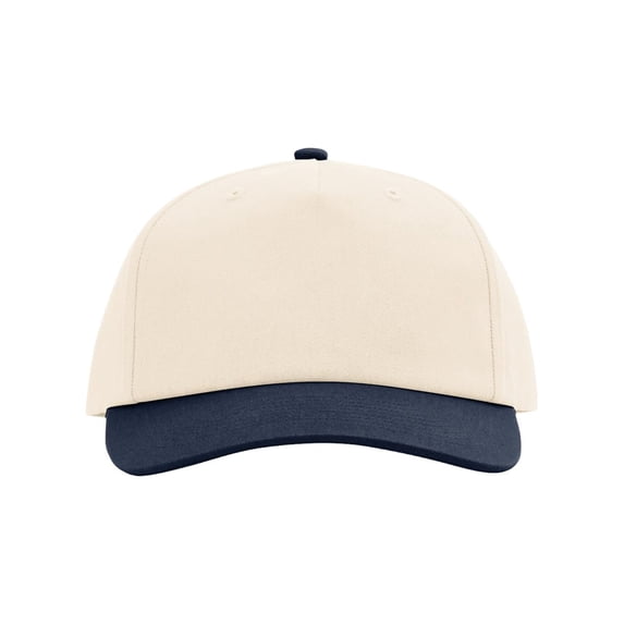 Richardson 356 Five-Panel Gramps Cap-CREAM/ NAVY
