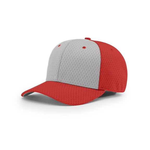 Richardson 495 Pro Mesh R-Flex Caps - Alternate Grey Red