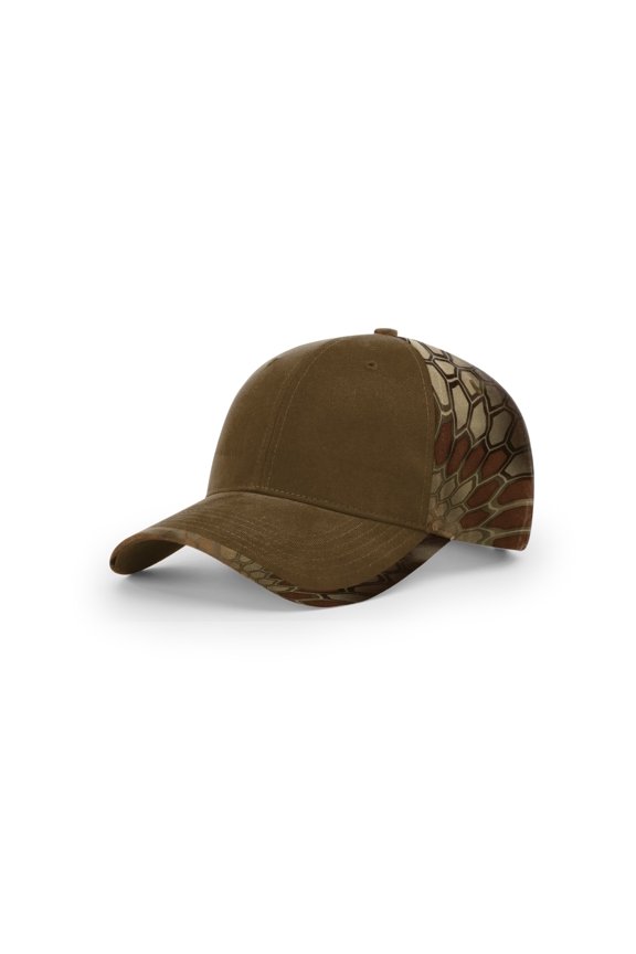 844 Duck Cloth Front W/ Camo Back Caps - Buck Kryptek Highlander
