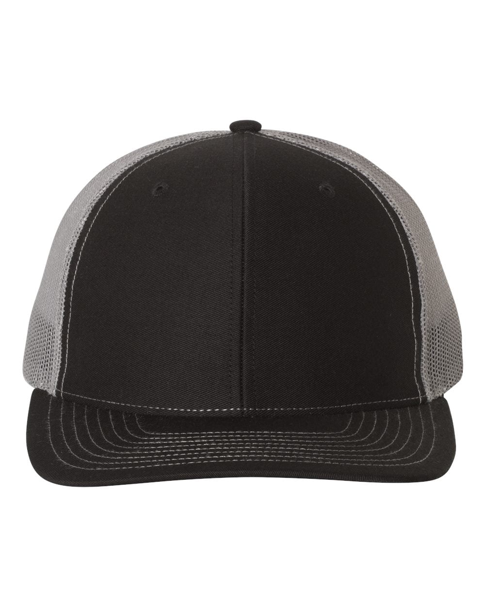 Richardson - Adjustable Snapback Trucker Cap - 112 - Black/ Charcoal - Size: OSFM