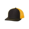 thumbnail image 1 of Richardson - Adjustable Snapback Trucker Cap - 112 - Black/ Gold - Size: OSFM, 1 of 4