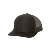 Richardson - Adjustable Snapback Trucker Cap - 112 - Black - Size OSFM