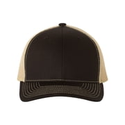 Richardson - Adjustable Snapback Trucker Cap - 112 - Black/ Vegas Gold - Size: OSFM