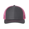 thumbnail image 1 of Richardson - Adjustable Snapback Trucker Cap - 112 - Charcoal/ Neon Pink - Size: OSFM, 1 of 5