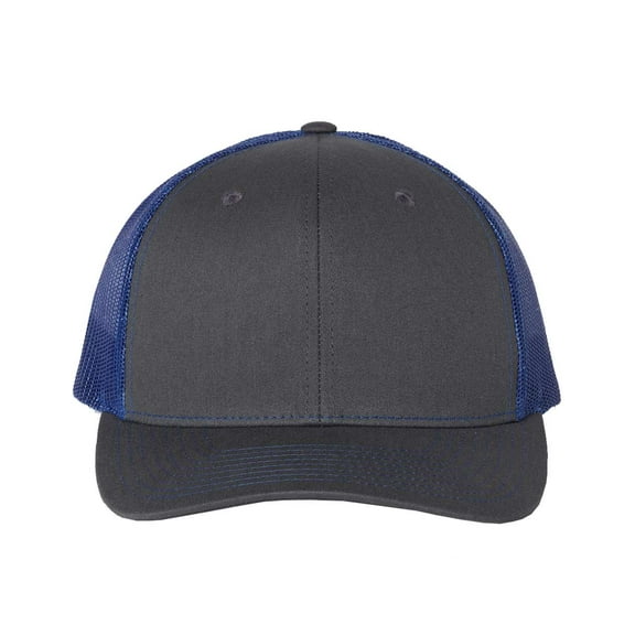 Richardson - Adjustable Snapback Trucker Cap - 112 - Charcoal/ Royal - Size: OSFM