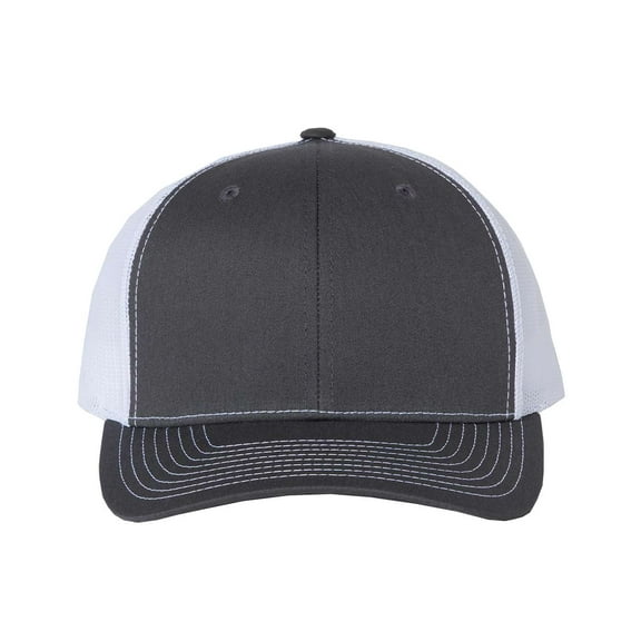 Richardson - Adjustable Snapback Trucker Cap - 112 - Charcoal/ White - Size: OSFM