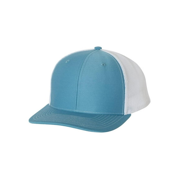 Richardson - Adjustable Snapback Trucker Cap - 112 - Columbia Blue/ White