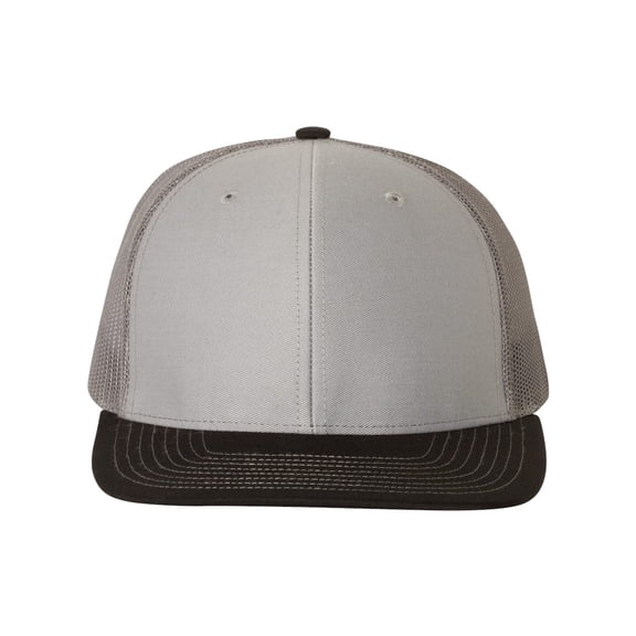 Richardson - Adjustable Snapback Trucker Cap - 112 - Grey/ Charcoal/ Black