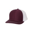 thumbnail image 1 of Richardson - Adjustable Snapback Trucker Cap - 112 - Maroon/ White - Size: OSFM, 1 of 5