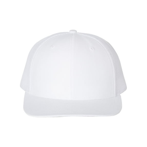 Richardson - Adjustable Snapback Trucker Cap - 112 - White - Size: OSFM