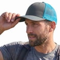 thumbnail image 1 of COUVER Adjustable Snapback Trucker Mesh Cap, Charcoal / Neo Blue, 1 of 7