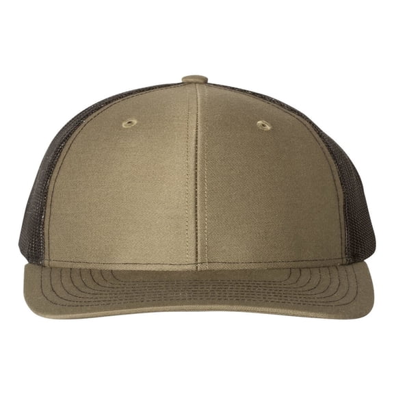 Richardson - Adjustable Snapback Trucker Mesh Cap, Loden / Black