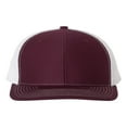 thumbnail image 1 of Richardson - Adjustable Snapback Trucker Mesh Cap, Maroon / White, 1 of 3