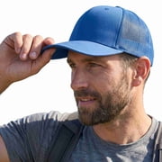COUVER Adjustable Snapback Trucker Mesh Cap, Royal