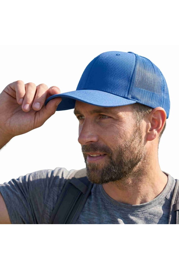 Adjustable Snapback Trucker Mesh Cap, Royal