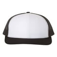 thumbnail image 1 of Richardson - Adjustable Snapback Trucker Mesh Cap, White / Black, 1 of 3