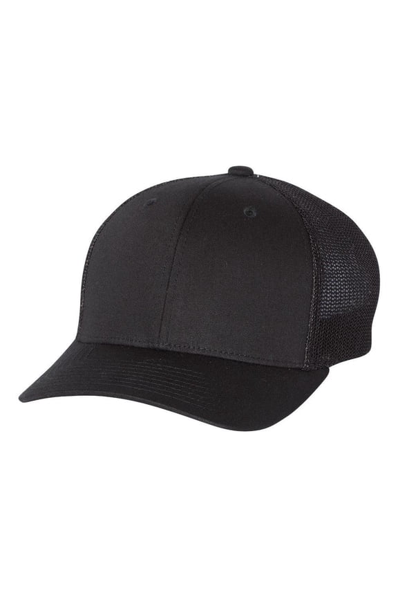 Mens Fitted Trucker with R-Flex (110) L/XL 110 Black