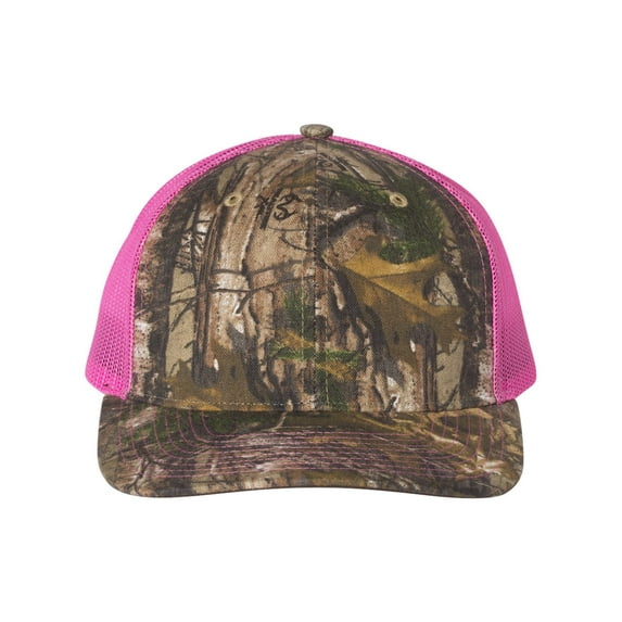 Richardson - Printed Trucker Cap - 112P - Realtree Edge/ Neon Pink - Size: Adjustable