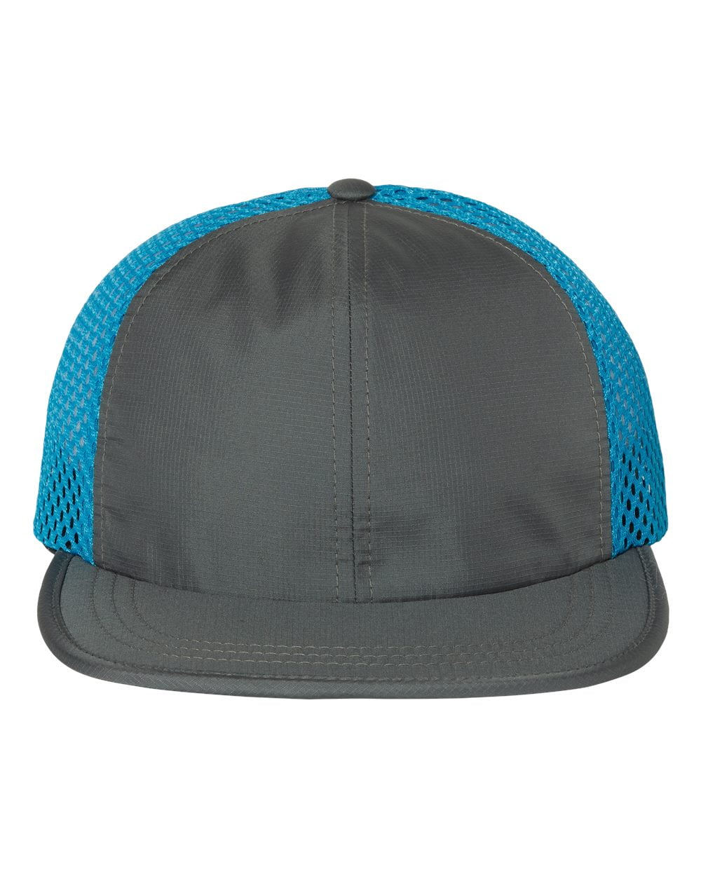 Richardson Rouge Wide Set Mesh Cap – Charcoal/Cyan Low Profile Adjustable Baseball Hat