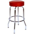 thumbnail image 1 of Richardson Seating 1950s Floridian Swivel Stool-Color:Wine,Height:24, 1 of 2