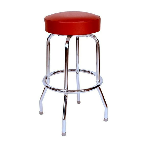Richardson Seating 1950s Floridian Swivel Stool-Color:Wine,Height:30