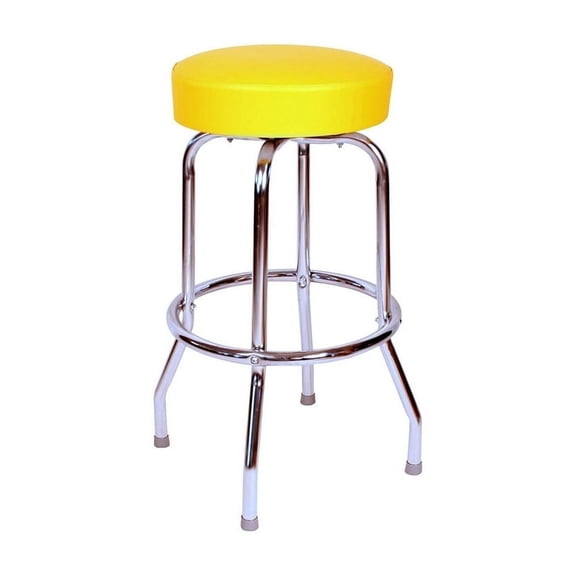 Richardson Seating 1950s Floridian Swivel Stool-Color:Yellow,Height:30