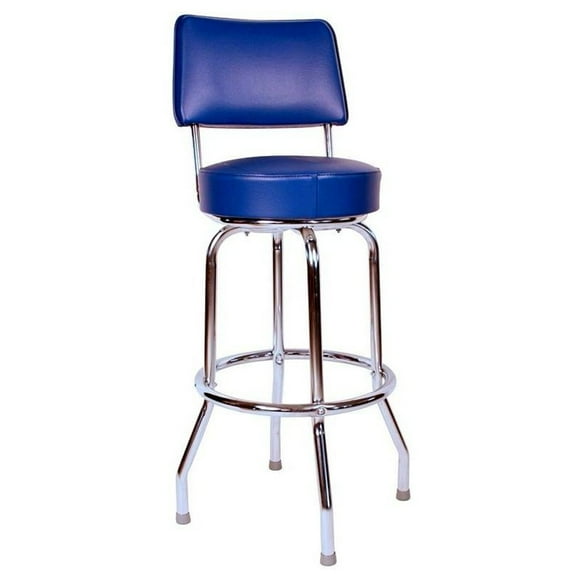Richardson Seating 1957 Inspired Floridian Swivel Counter Stool-Color:Blue,Quantity:1 each