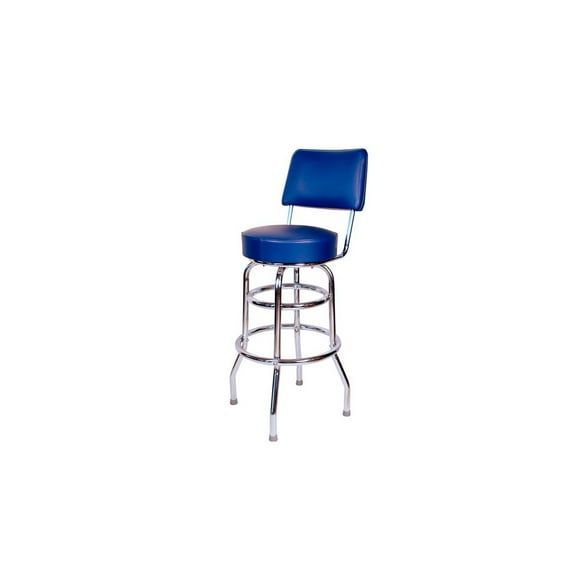 Richardson Seating 1958 Inspired Floridian Swivel Bar Stool-Color:Blue,Quantity:1 each