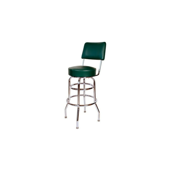 Richardson Seating 1958 Inspired Floridian Swivel Bar Stool-Color:Green,Quantity:1 each