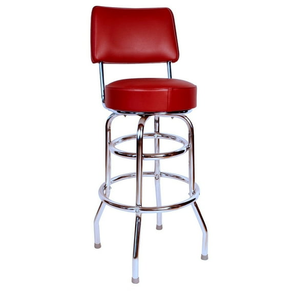 Richardson Seating 1958 Inspired Floridian Swivel Bar Stool-Color:Wine,Quantity:1 each