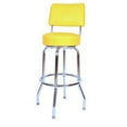 thumbnail image 1 of Richardson Seating Corp 1957YEL-24 1957- 24 in. Floridian Swivel Counter Stool&amp;#44; Yellow&amp;#44;  - Chrome, 1 of 1