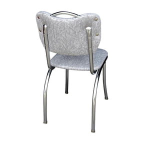 Richardson Seating Handle Back Diner Chair with Single Tone Channel Back and 1" Pulled Seat-Color:Cracked Ice Grey