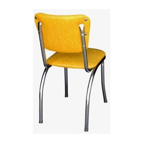 Richardson Seating Diner Chair with 1" Pulled Seat-Color:Cracked Ice Yellow