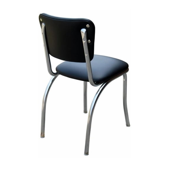 Richardson Seating Diner Chair with 1" Pulled Seat-Color:Black