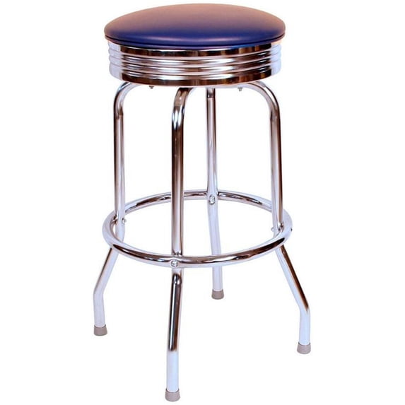19715- Floridian Swivel Bar Stool-Color:Blue,Height:24