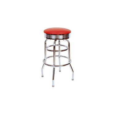 Richardson Seating 1971 Inspired Floridian Swivel Bar Stool-Color:Red